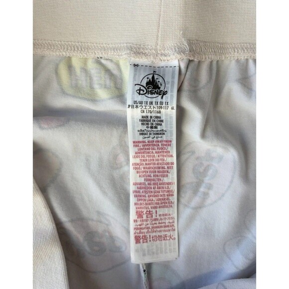 Disney Chip And Dale Women’s Pajama Set Size 1X NWT White Two Piece Organic Cott - Picture 7 of 10
